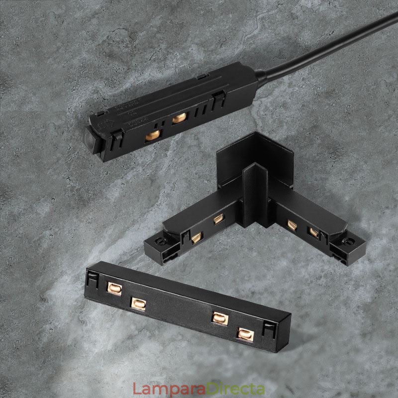 Accesorios de iluminación de riel magnético Conexión de esquina de riel empotrado