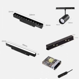Foco empotrable magnético para riel, luz decorativa, 6 m, 36 V