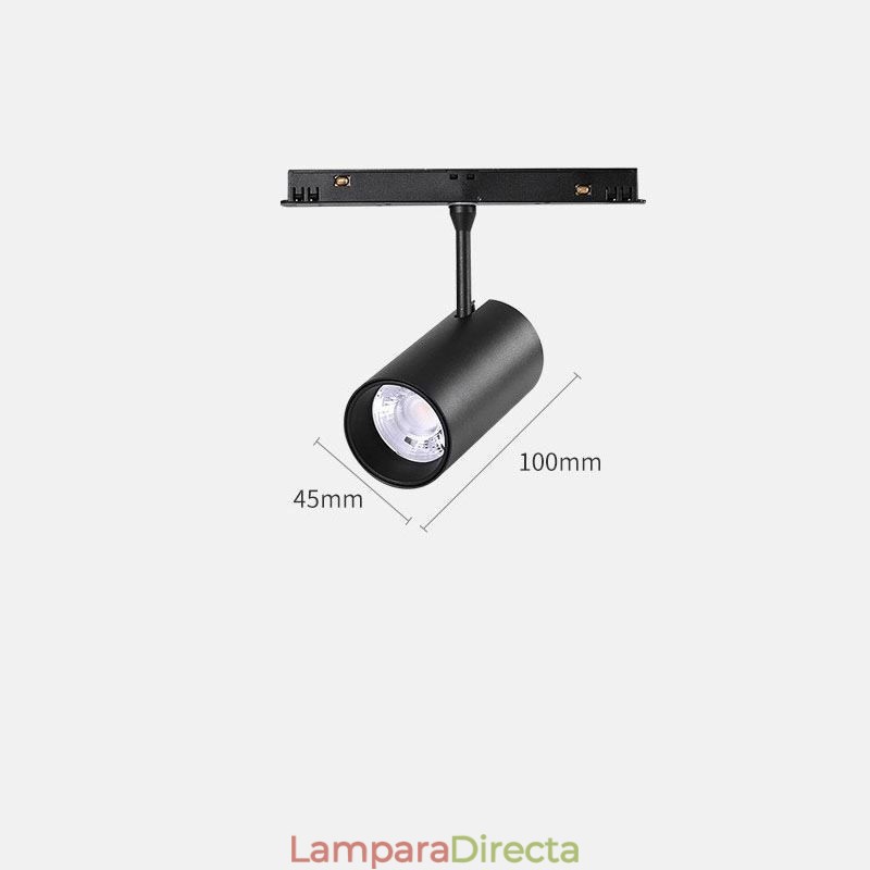 Foco de riel magnético empotrado, luz decorativa, 6 m x 2