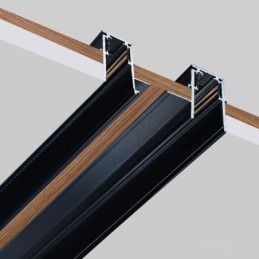 Rieles de iluminación empotrados, perfil de aluminio magnético, tira de luz ultrafina de 100 cm