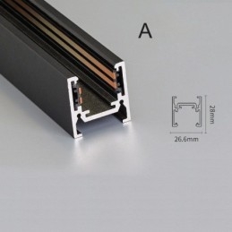 Rieles de iluminación empotrados, perfil de aluminio magnético, tira de luz ultrafina de 100 cm