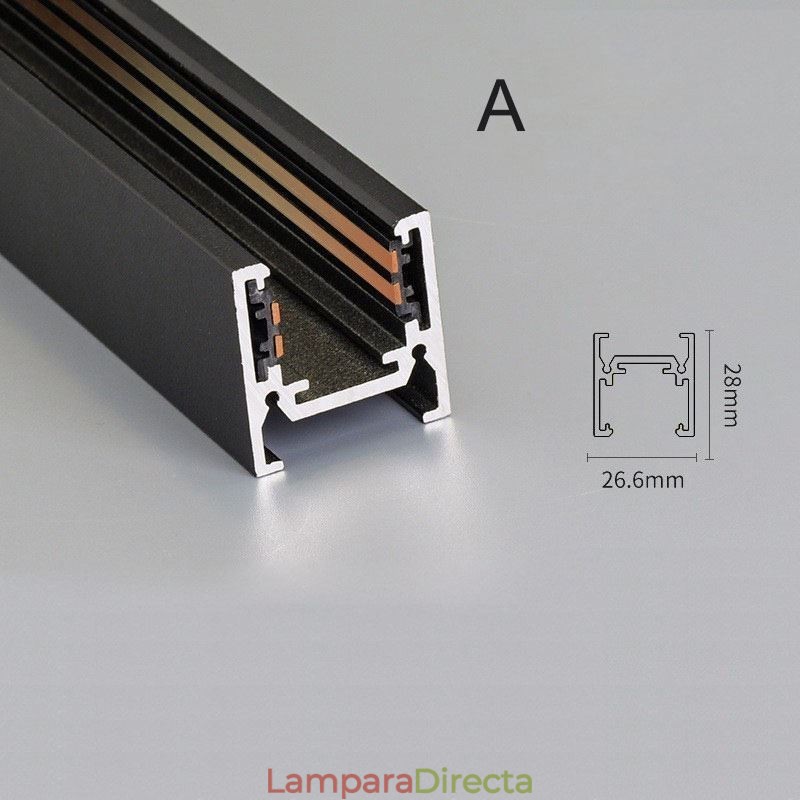 Rieles de iluminación empotrados, perfil de aluminio magnético, tira de luz ultrafina de 100 cm
