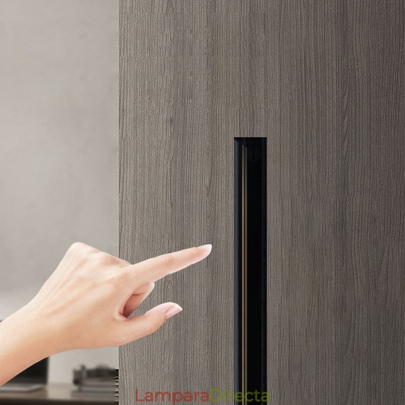 Rieles de iluminación empotrados, perfil de aluminio magnético, tira de luz ultrafina de 100 cm