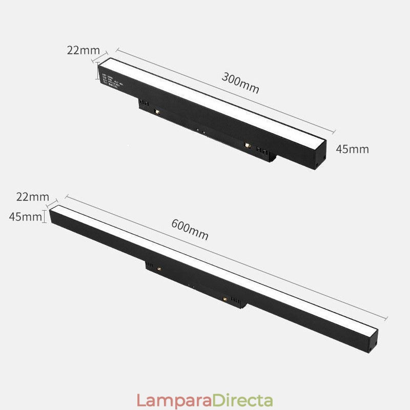 Foco empotrable magnético lineal de riel, 36 V