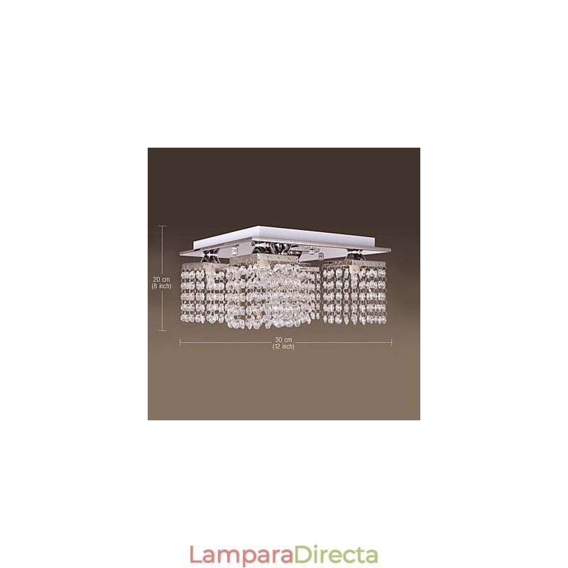 Lámpara de techo de cristal moderna de 5 luces