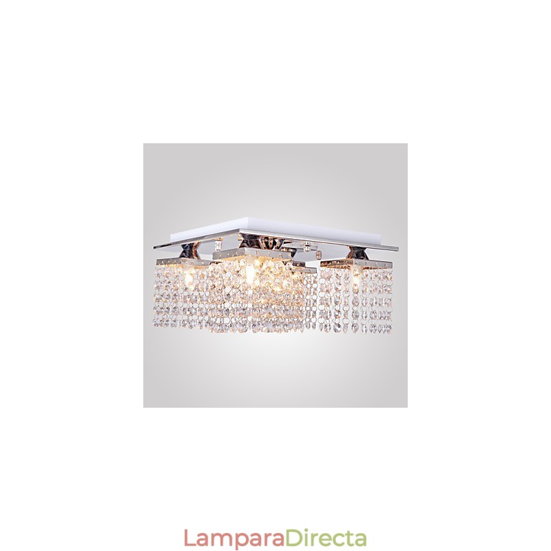 Lámpara de techo de cristal moderna de 5 luces