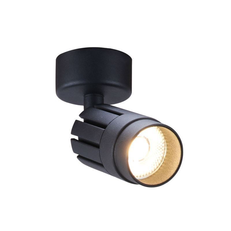 Foco de techo giratorio COB negro (luz única)
