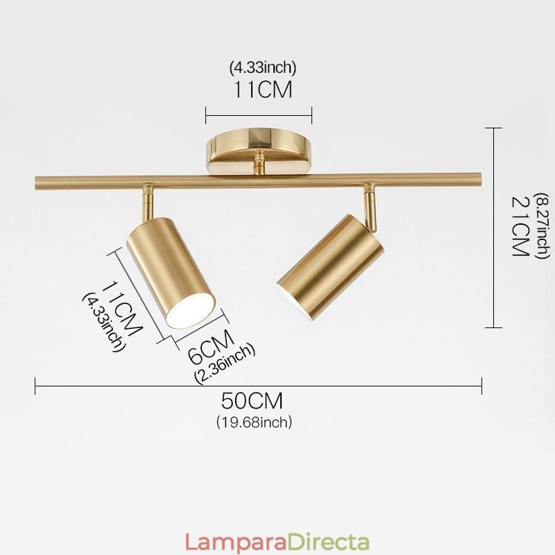 Foco de techo de aluminio moderno y sencillo