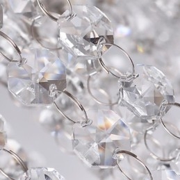 Lámpara de techo de cristal moderna de 5 luces