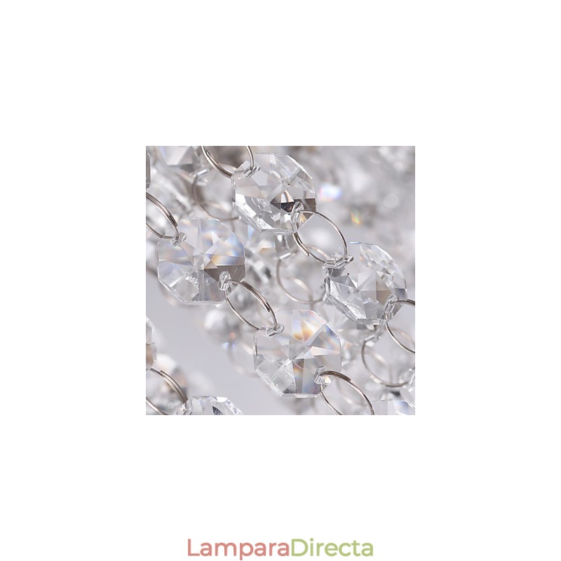 Lámpara de techo de cristal moderna de 5 luces