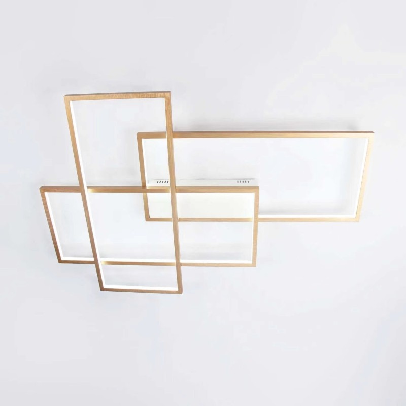 Lámpara de techo empotrada de aluminio, moderna y contemporánea, con atenuador remoto para sala de estar y dormitorio (también se puede usar como aplique de pared).