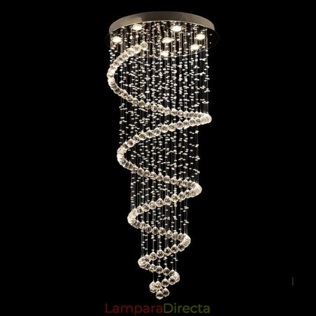 Lámpara colgante de techo de cristal K9 moderna en espiral, lámpara de araña para interiores, accesorios de iluminación para escaleras, techos altos. Lámpara colgante de techo de cristal K9 moderna en espiral, lámpara de araña para interiores, accesorios de iluminación para escaleras, techos altos.