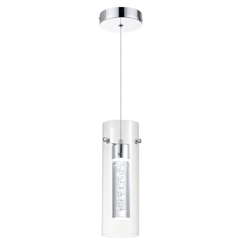 Lámpara colgante artística de 3 luces con pantallas de vidrio y base de bombilla G4