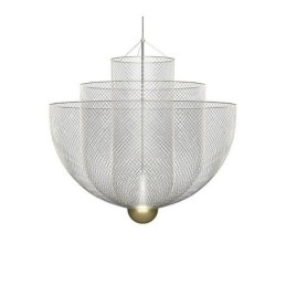 Lámpara colgante decorativa con diseño de rejilla nórdica, creativa y con formas únicas.