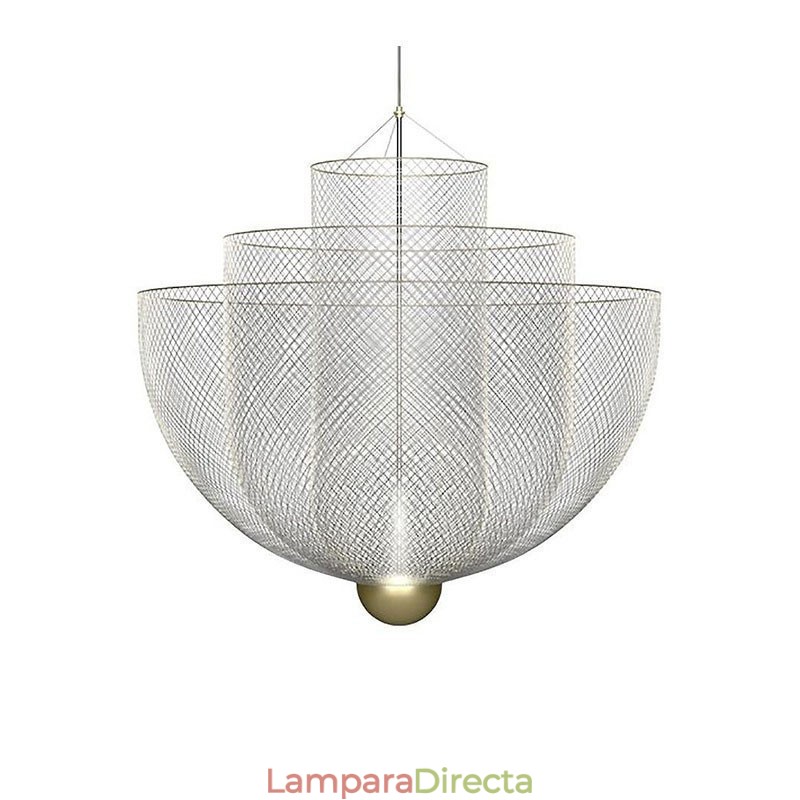 Lámpara colgante decorativa con diseño de rejilla nórdica, creativa y con formas únicas.