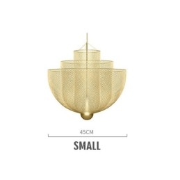Lámpara colgante decorativa con diseño de rejilla nórdica, creativa y con formas únicas.