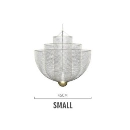 Lámpara colgante decorativa con diseño de rejilla nórdica, creativa y con formas únicas.