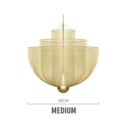Lámpara colgante decorativa con diseño de rejilla nórdica, creativa y con formas únicas.