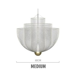 Lámpara colgante decorativa con diseño de rejilla nórdica, creativa y con formas únicas.