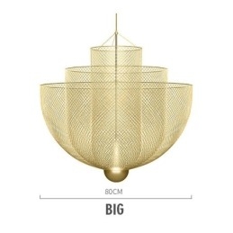 Lámpara colgante decorativa con diseño de rejilla nórdica, creativa y con formas únicas.