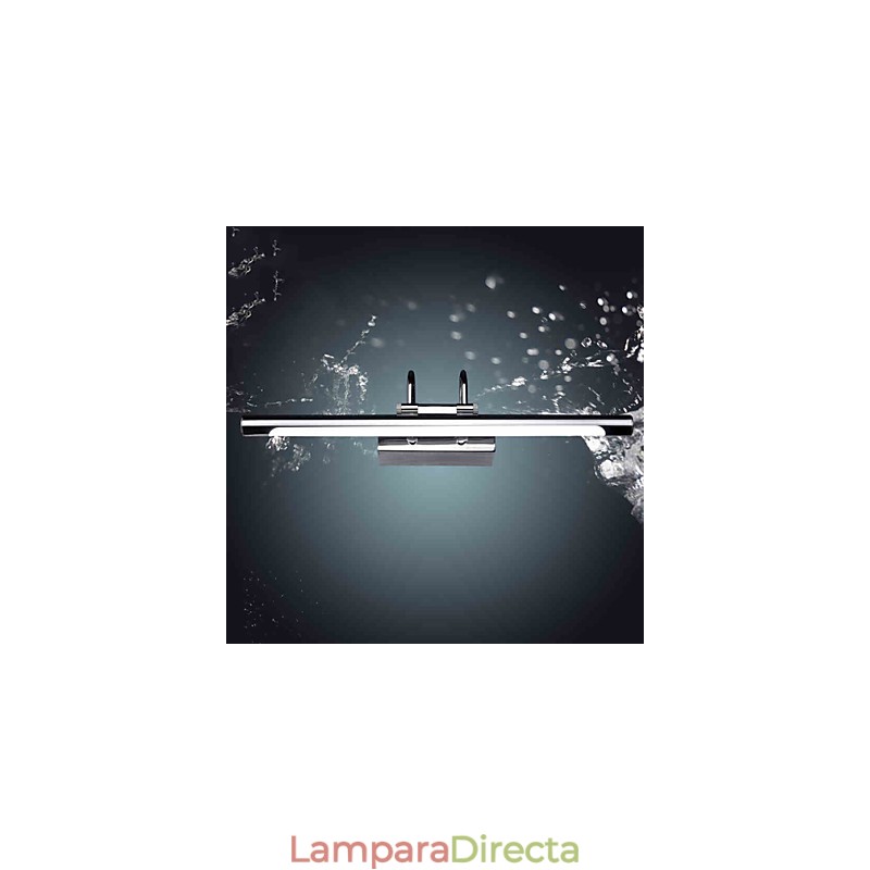 Lámparas de espejo de acero inoxidable, lámparas de pared de baño acrílicas, luces de maquillaje, blanco frío, blanco cálido (tamaño: 57 x 13,5 x 15)