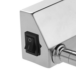 Lámparas de espejo de acero inoxidable, lámparas de pared de baño acrílicas, luces de maquillaje, blanco frío, blanco cálido (tamaño: 57 x 13,5 x 15)