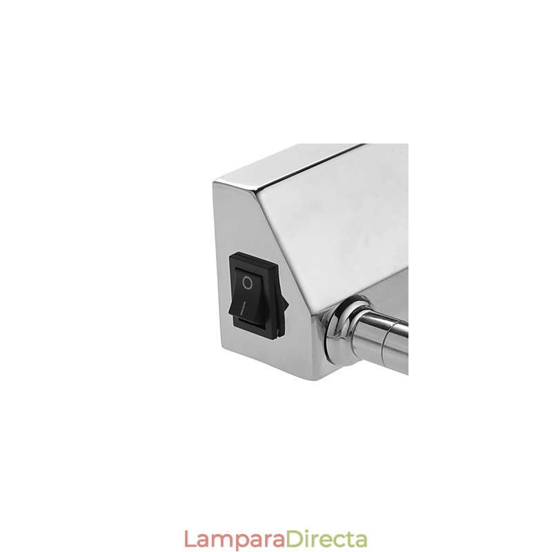 Lámparas de espejo de acero inoxidable, lámparas de pared de baño acrílicas, luces de maquillaje, blanco frío, blanco cálido (tamaño: 57 x 13,5 x 15)