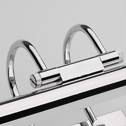 Lámparas de espejo de acero inoxidable, lámparas de pared de baño acrílicas, luces de maquillaje, blanco frío, blanco cálido (tamaño: 57 x 13,5 x 15)