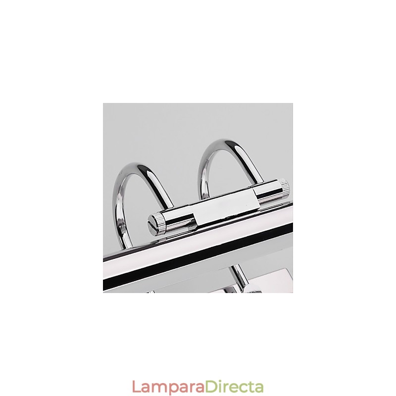 Lámparas de espejo de acero inoxidable, lámparas de pared de baño acrílicas, luces de maquillaje, blanco frío, blanco cálido (tamaño: 57 x 13,5 x 15)
