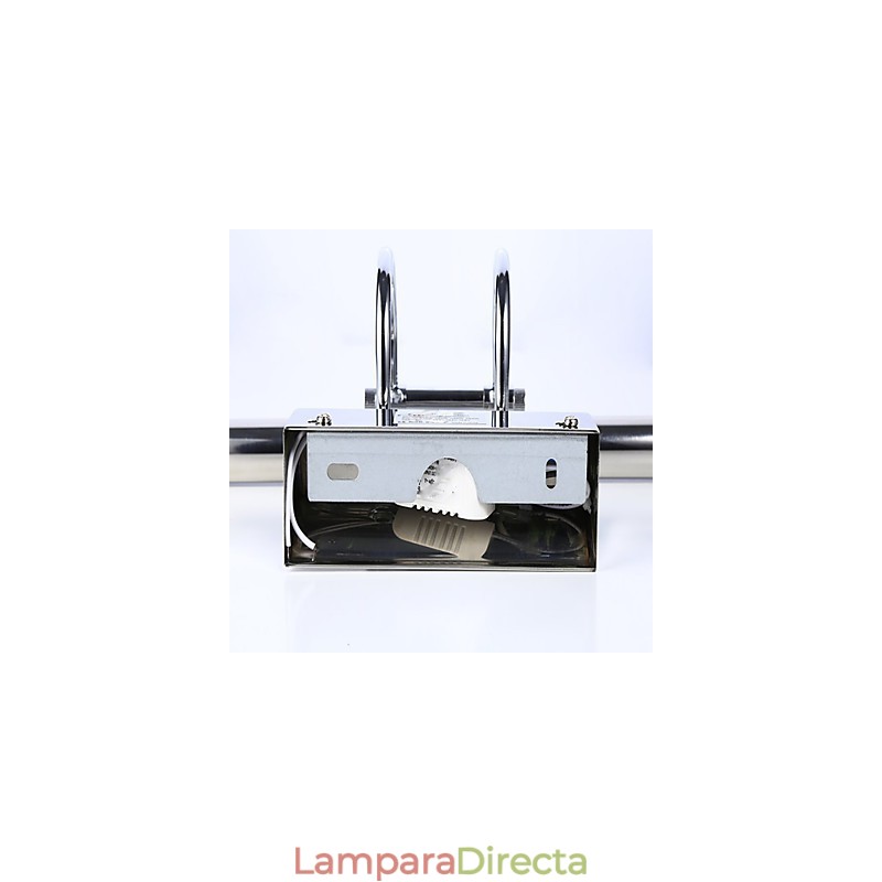 Lámparas de espejo de acero inoxidable, lámparas de pared de baño acrílicas, luces de maquillaje, blanco frío, blanco cálido (tamaño: 57 x 13,5 x 15)