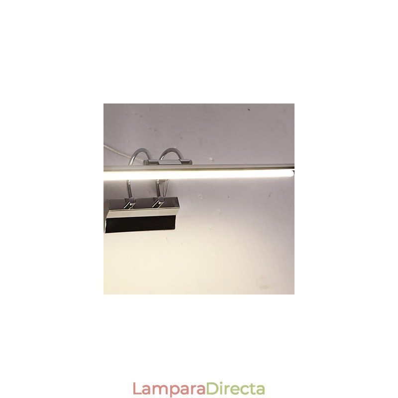 Lámparas de espejo de acero inoxidable, lámparas de pared de baño acrílicas, luces de maquillaje, blanco frío, blanco cálido (tamaño: 57 x 13,5 x 15)