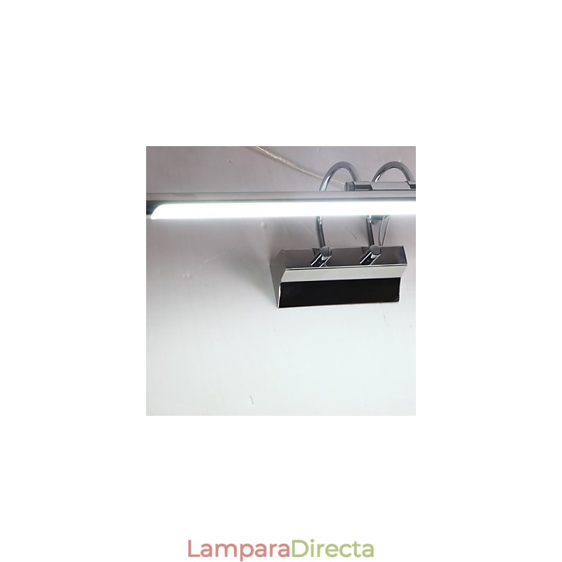 Lámparas de espejo de acero inoxidable, lámparas de pared de baño acrílicas, luces de maquillaje, blanco frío, blanco cálido (tamaño: 57 x 13,5 x 15)