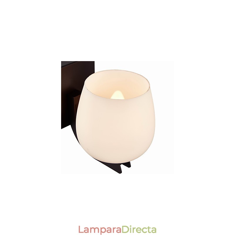 Lámpara de pared de hierro con pantalla de cristal, iluminación moderna clásica, apliques de pared