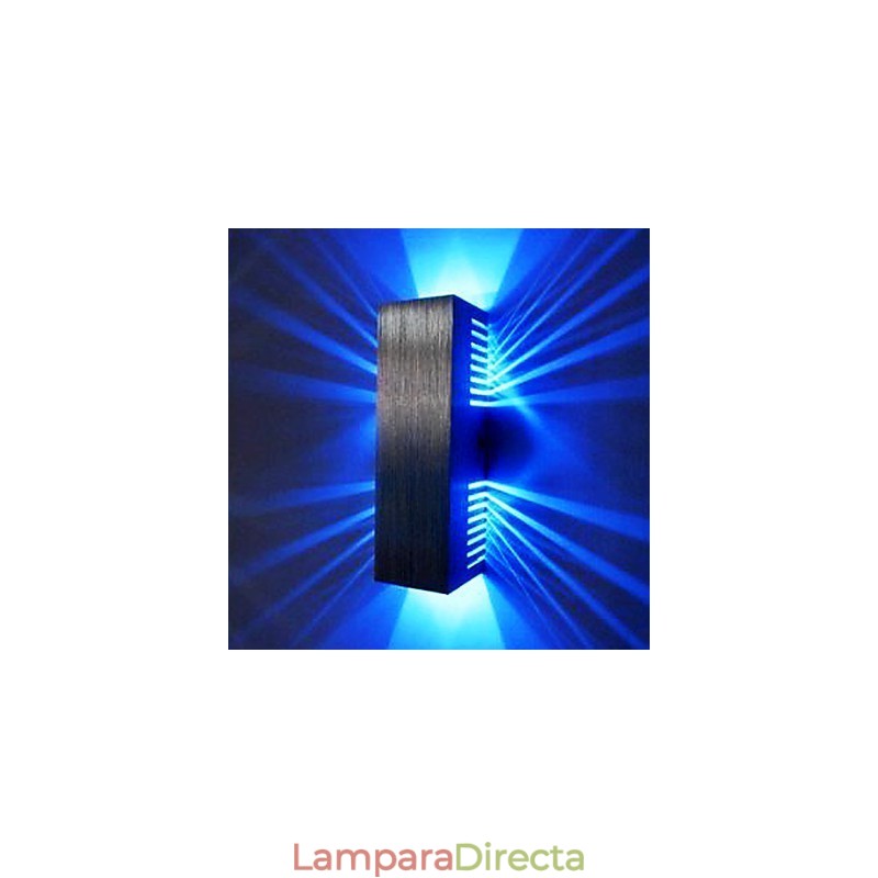 Aplique de pared moderno con diseño de luz dispersa y 2 pantallas cúbicas