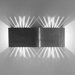 Aplique de pared moderno con diseño de luz dispersa y 2 pantallas cúbicas