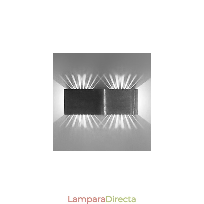 Aplique de pared moderno con diseño de luz dispersa y 2 pantallas cúbicas