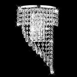 Lámparas de pared de cristal empotradas modernas y contemporáneas de metal