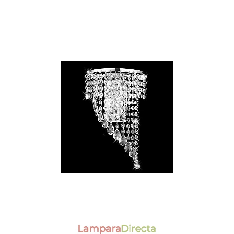 Lámparas de pared de cristal empotradas modernas y contemporáneas de metal