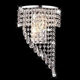 Lámparas de pared de cristal empotradas modernas y contemporáneas de metal