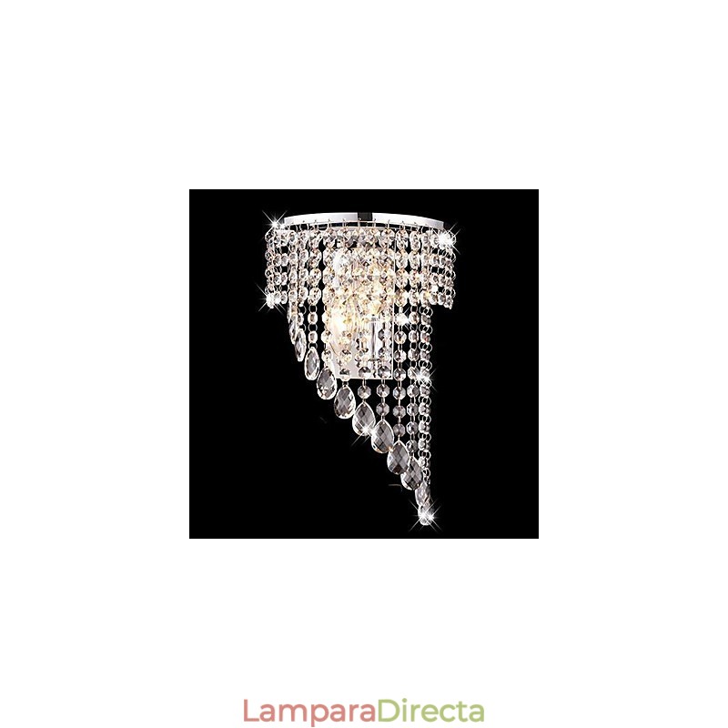 Lámparas de pared de cristal empotradas modernas y contemporáneas de metal