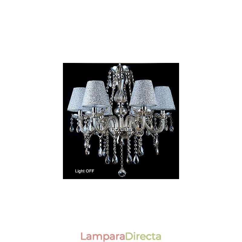 Lámpara de araña de cristal electrochapado, moderna, contemporánea, clásica, vintage
