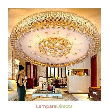 Lámpara de techo redonda de cristal absorbente, diámetro 80 cm, contiene 15 bombillas. Lámpara de techo redonda de cristal absorbente, diámetro 80 cm, contiene 15 bombillas.