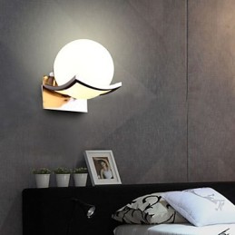 Apliques de pared de vidrio modernos y contemporáneos de metal