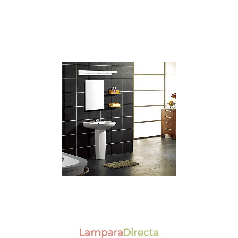 Iluminación de baño moderna contemporánea de metal