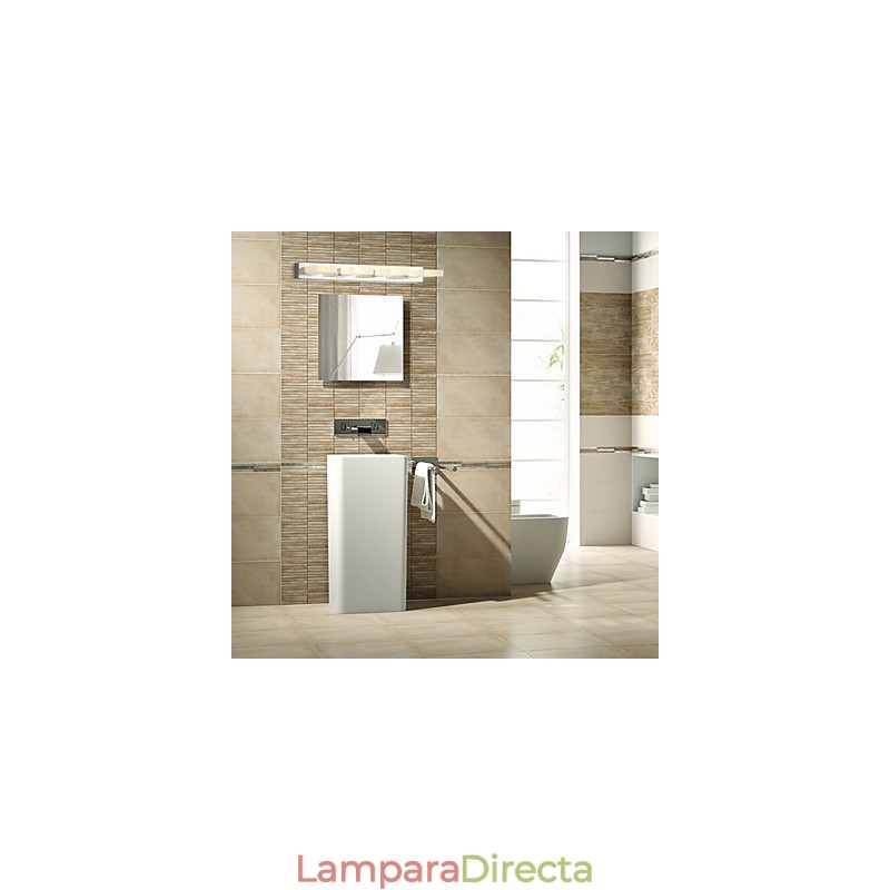 Iluminación de baño moderna contemporánea de metal