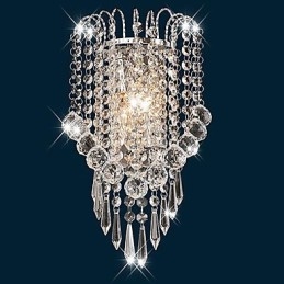Lámparas de pared de cristal empotradas modernas y contemporáneas de metal