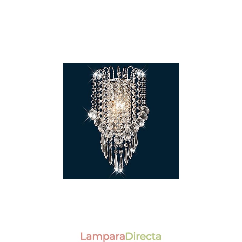Lámparas de pared de cristal empotradas modernas y contemporáneas de metal
