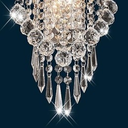 Lámparas de pared de cristal empotradas modernas y contemporáneas de metal