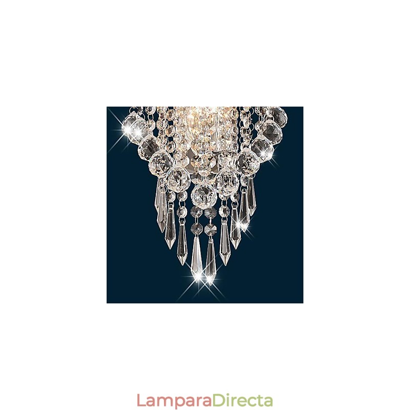 Lámparas de pared de cristal empotradas modernas y contemporáneas de metal