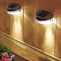Luz solar blanca para camino, pared, paisaje, montaje en pared, luz para valla de jardín